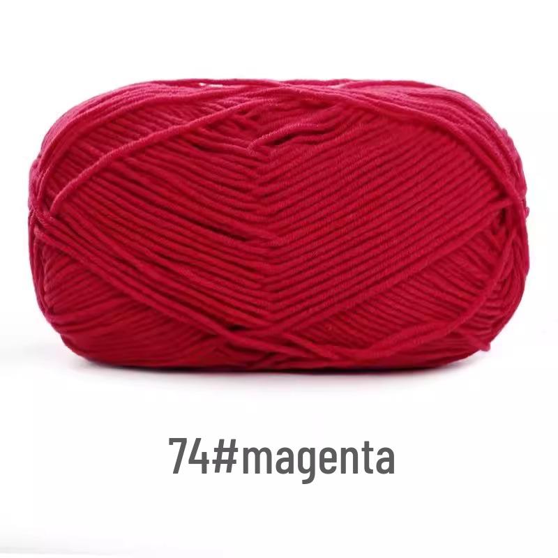 Gomitolo di Filato di Cotone Pettinato a 4 Capi per Lavorare all'Uncinetto Bambole, Coperte, Borse e Scarpe Pacchetto Materiali Fai da Te
