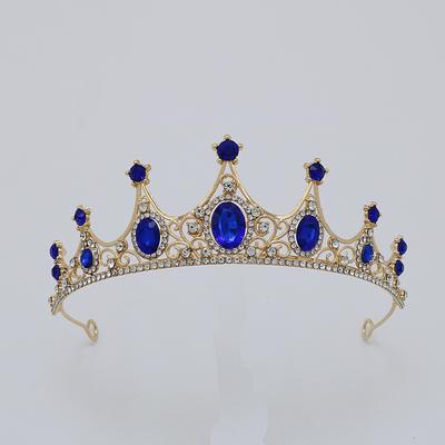 Braut Haar Accessoires Hochzeitskleid Kopfschmuck Legierung Farbe Diamant Leichter Luxus Retro Einfach Strass Krone Galvanik Dinner Krone