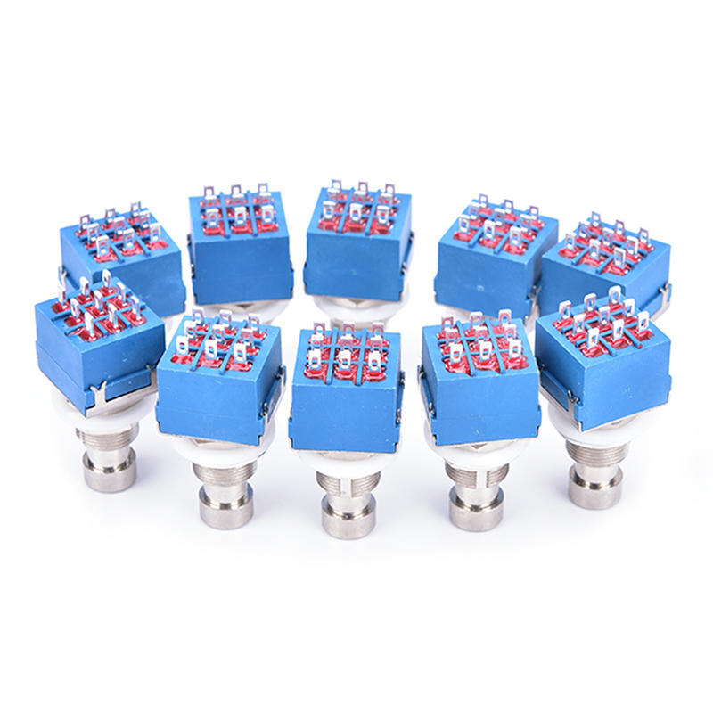 10 Pcs 9-Pin 3Pdt Guitar Effects Pedal Box Stomp Foot Metal Switch True Bypass