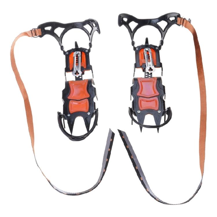 12 Zähne Eis Schnee Spikes Grip für Stiefel und Schuh, Antirutsch Eis Schuh Steigeisen mit Spikes für Winter Outdoor Skifahren
