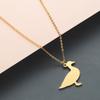 Kinitial Stainless Steel Duck Charm Necklaces Animal Jewelry Cute Bird Pendant Necklace For Women Girl Birthday Gift Wholesale