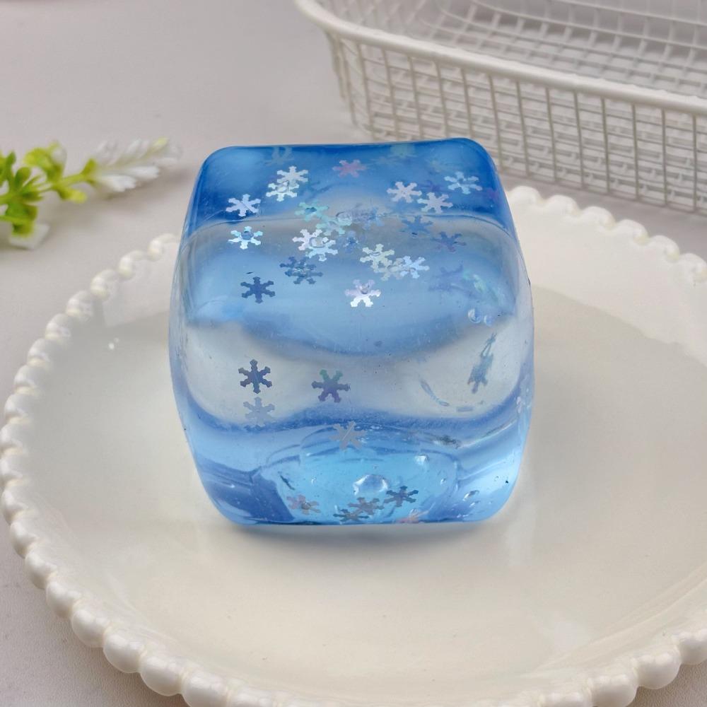 1 Stuks Sneeuwvlok Maltose IJsblokje Squishy Langzame Terugslag Goudpoeder Decor Stressverlichting Knijp Ontluchting Speelgoed