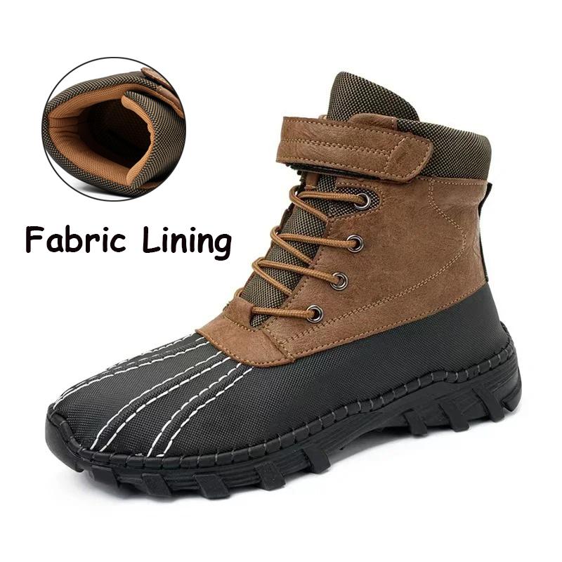 Super Warm Winter Men Boots Platfrom Sneakers Leather Boots Men Outdoor Shoes Waterproof Men Snow Boots Ankle Boots