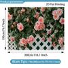 1Pcs Sunshade Pink Roses Trellis Decoration Background Winter Backdrop Decorations For Photo Studio Photo Booth Christams Party