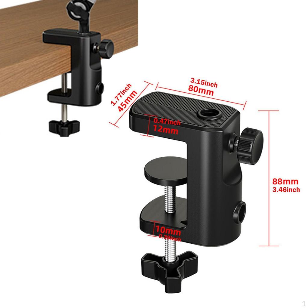 Table Mount Clamp C Versatile Compact Sturdy Desk Clamps for Microphone Scissor Arm