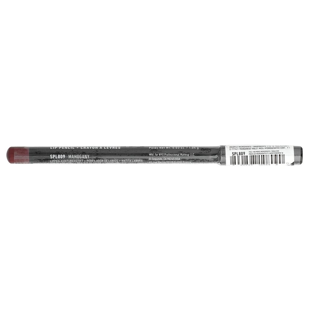 NYX Professional Makeup, Slim Lip Pencil, 809 Mahogany, 1.04 g (0.03 oz)
