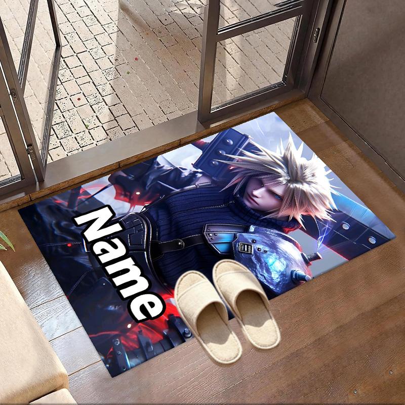 Custom Name Personalized Final Fantasy Print Carpet, Versatile Home Decor Rug, for Playroom, Apartment, Balcony, Entryway, Hallway Gift