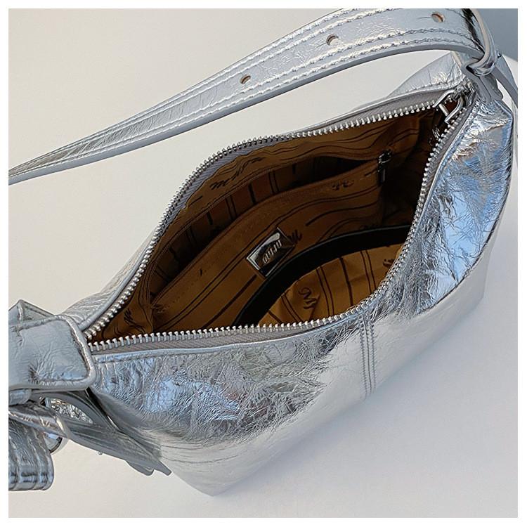 IELGY Dumpling Bag Female Fashion Handbag Simple All-Match One-Shoulder Messenger Bag