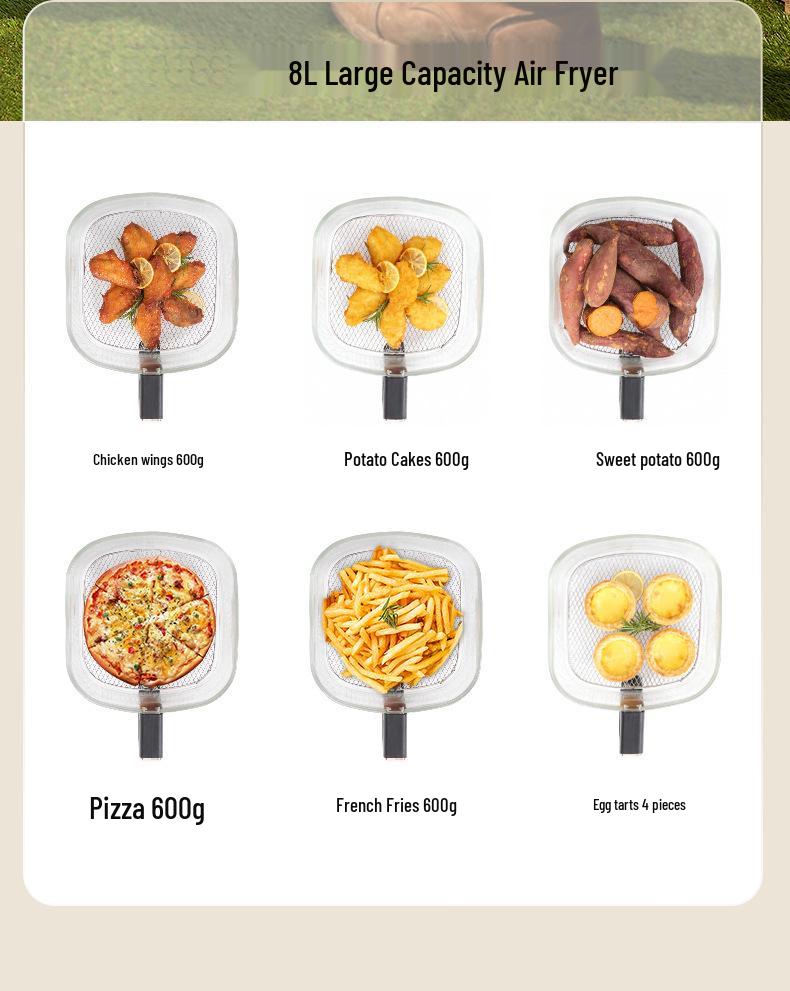 Aoke 360° Visual Air Fryer: Multifunctional, No-Flip, Large Capacity Electric Oven (2025 Model)
