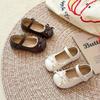 Girls small leather shoes autumn new children soft-soled beanie shoes girl baby bow princess shoes little girl single shoes