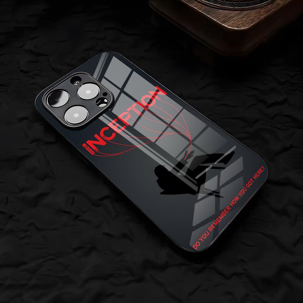 W-works I-Inception Phone Case For IPhone 17 Air 16 E Pro Max 15 14 13 Mini 12 Pro 11 Max Plus Black Glass Cover