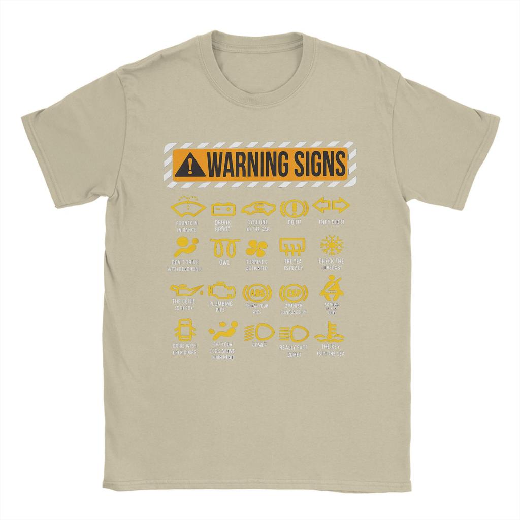 Men Funny Driving Warning Signs 101 T Shirt Auto Mechanic Driver Cotton Clothes Vintage Short Sleeve Tee Shirt 4XL 5XL T-Shirts
