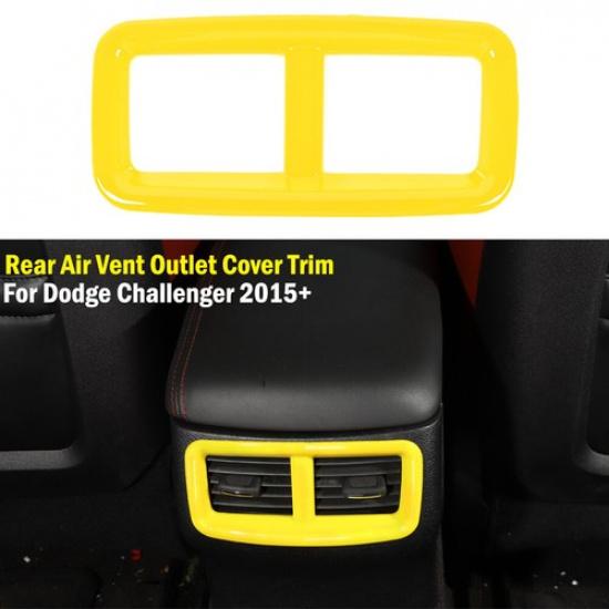 Rear Air Conditioner Vent Outlet Trim Cover for Dodge Challenger 2015-19 Yellow