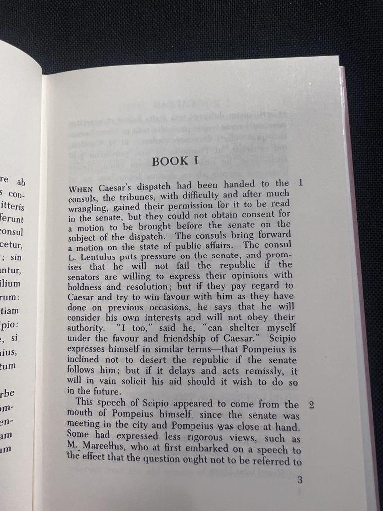 [USED] Caesar's "The Civil War" Latin original-English translation, Loeb Press