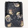 Maruzen Drawstring Bag with Shingen Bag Fujin Raijin God and Thunder Made in 28 x 20 x 4 cm Gusset, Style, (Wind God) Design, Japan, Black, Approx.