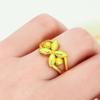 2026 Women's Fashion Leaf Open Sand Gold Ring
