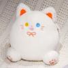 with Hand Pocket White Cat Plush Pillow Smile Black Cat Plush Doll  Home Decor