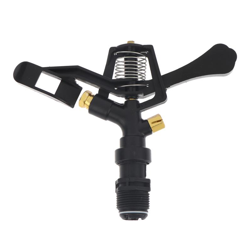 Plastic Rocker Arm Double Spray Lawn Irrigation Nozzle 3/4" Male Thread 360 Degree Angle Rotating Sprinkler Head For Garden
