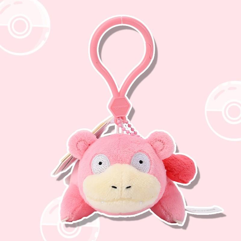 Kawaii Anime Plush Keychain Pikachu Eevee Mew Squirtle Bulbasaur Soft Stuffed Toy Bag Charm Pendant Kids Birthday Gift