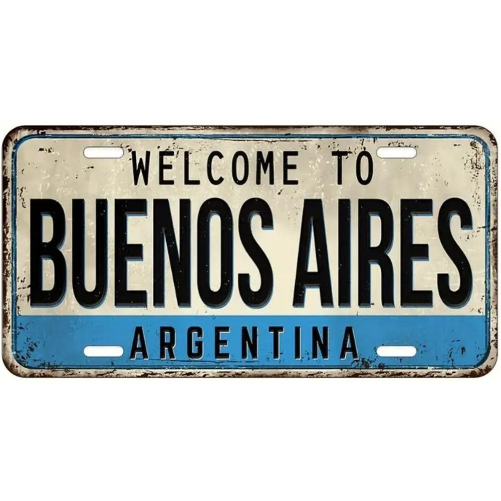 Souvenir Number for the Car , Car Number Plate for Interior Decoration, Metal, 15x30 Cm