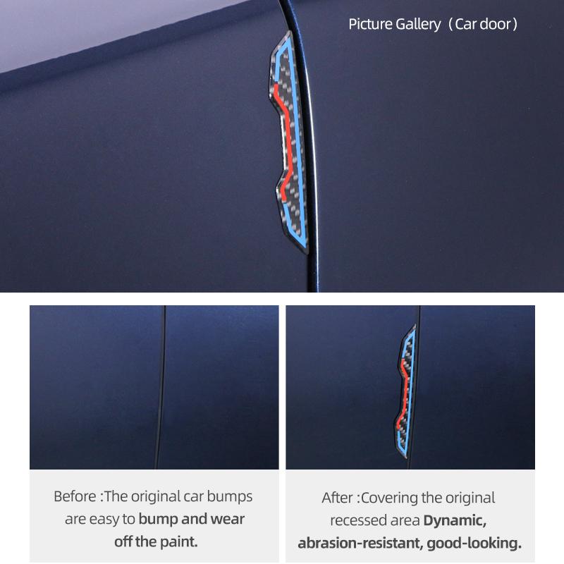 For BMW E90 E60 F10 F30 F20 G30 E92 G20 E91 F11 F31 E61 F36 X1 X3 X5 Carbon Fiber 4pcs Car Door Anti-Collision Protector Sticker