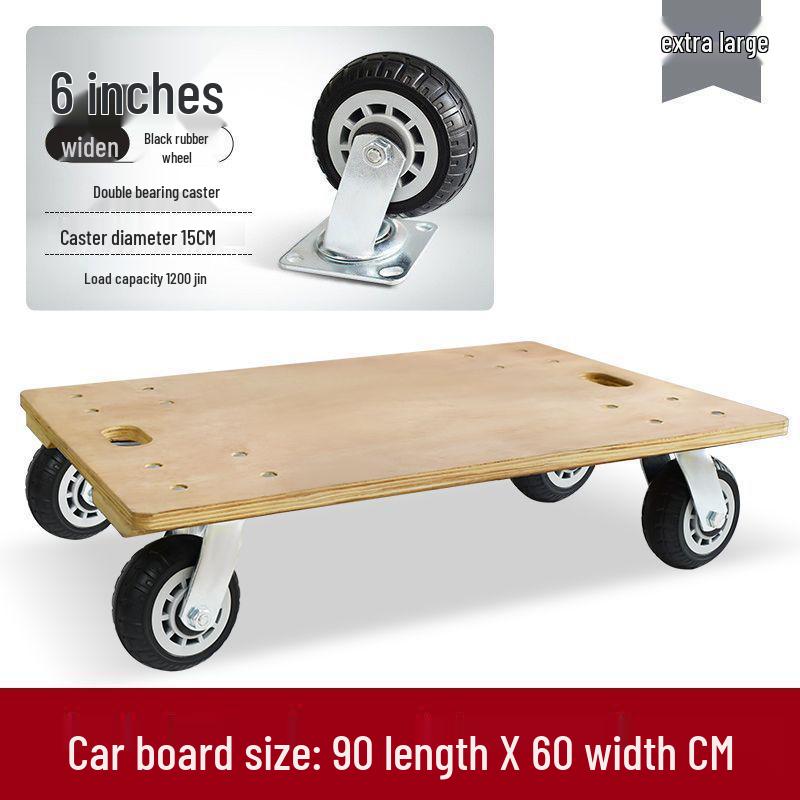 Robuster hölzerner Schildkröten-Auto-Wagen mit leisen Universalrädern