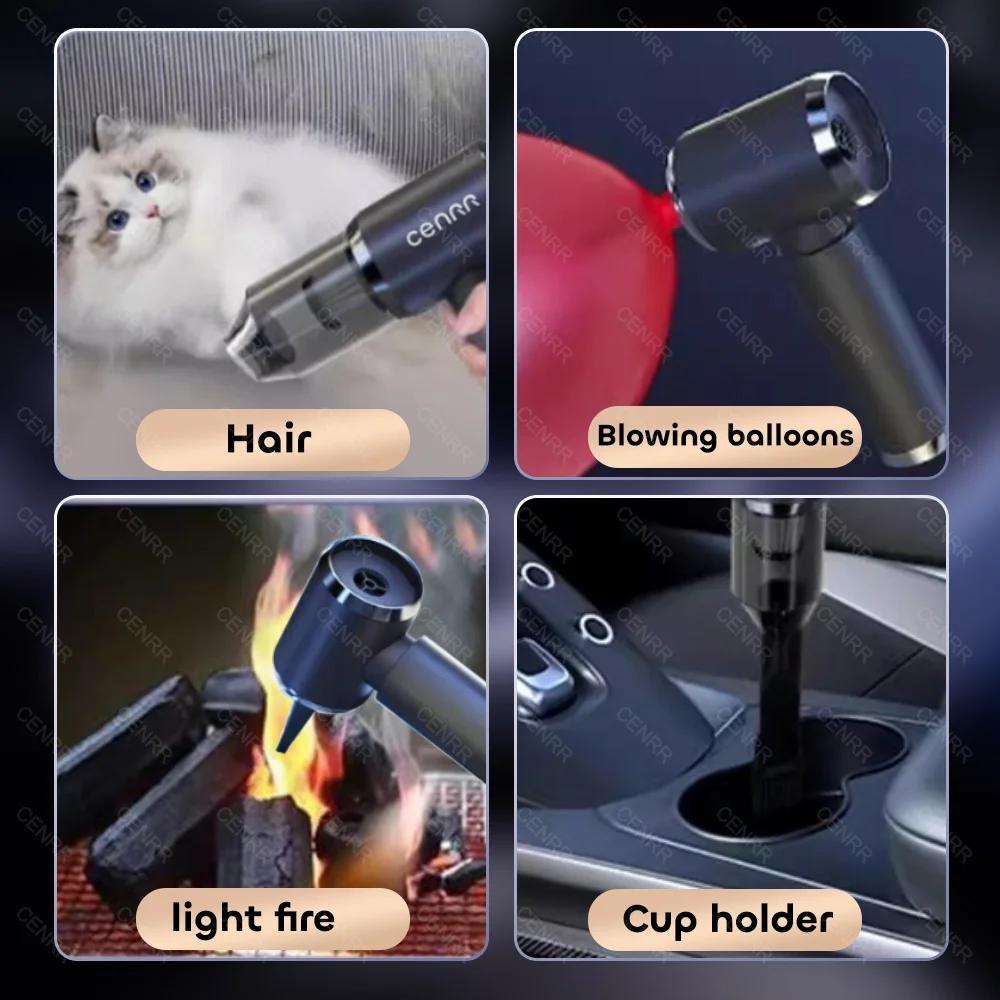 CENRR 140000PA Car Vacuum Cleaner Portable Mini Powerful Handheld Wireless Cleaner Strong Suction for Blower Home Appliance