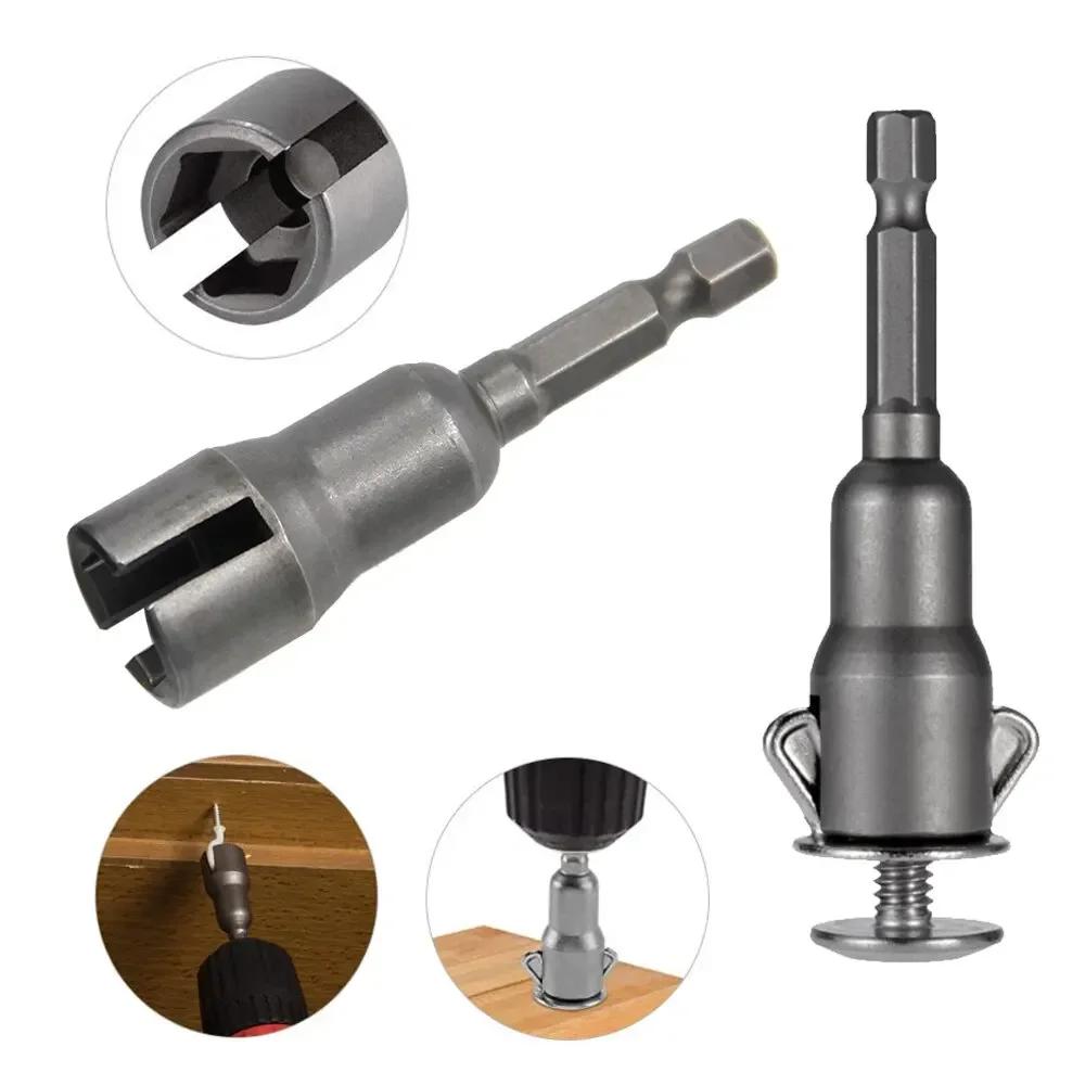 Natural Slotted Butterfly Hole Socket Wrench 65mm Hexagonal Handle Electric Screwdriver Wing Nut Socket Tool for Easy Fastening