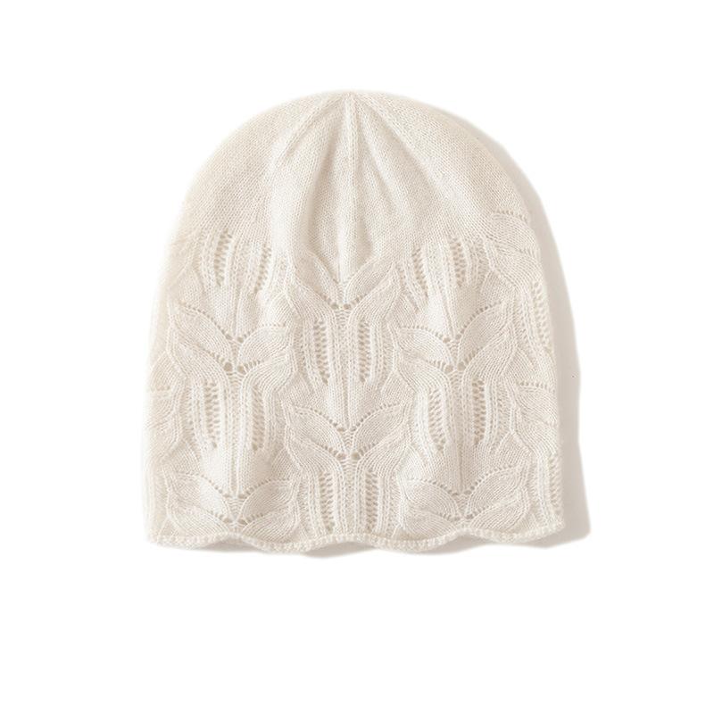 

Cashmere Autumn and Winter New Women s Solid Color Cable Pattern Hollow Thickening Warm Fashion Curly Knitted Casual Hat One Size