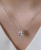 Tatiana (Silver 925) Cubic Dual Ring Pendant Necklace Nz2547