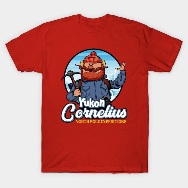 

Men Black Print T-shirt Yukon Cornelius No-Cut Transfer Paper Print Cotton Tshirt 4XL червоний