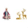Nativity Scene Sculpture Deer Figurine Resin Acrylic Couple Statue Standing Ornament Table Decor