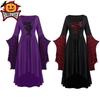 Women Ladies Medieval Renaissance Gothic Witch Cosplay Retro Fancy Costume Dress