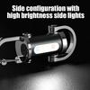 1-5PCS Powerful COB LED Flashlight Keychain USB Rechargeable Hanging Pocket Flashlight Waterproof Keyring For Camping Walking