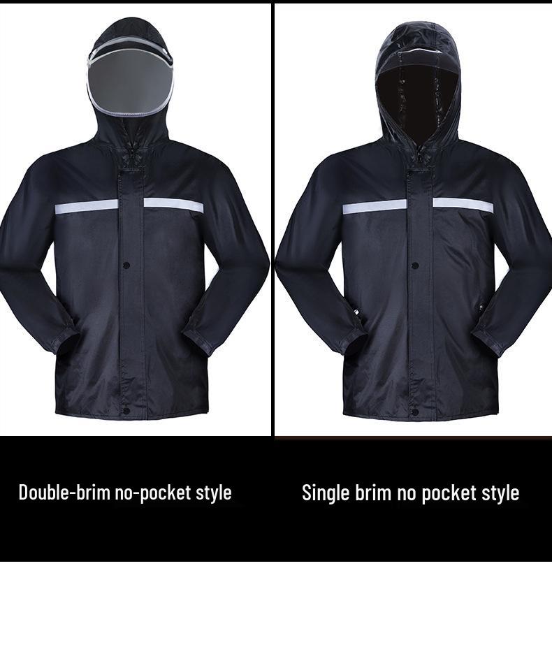 Full Body Rainproof Reflective Raincoat and Pants Set for Motorcycling and Construction