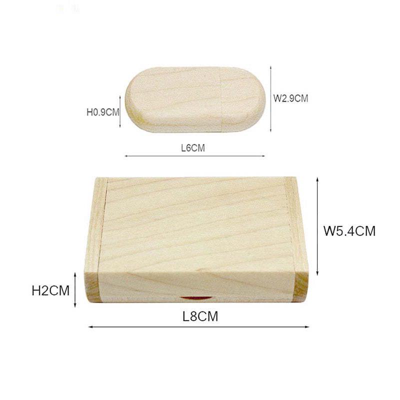 Bamboo Oval USB Drive - Custom Logo Gift for Photography & Weddings