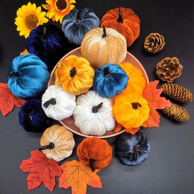 Fake Pumpkins Ornaments Home Party Vintage Style Pumpkins Props Ornaments For Fall Winter Decoer