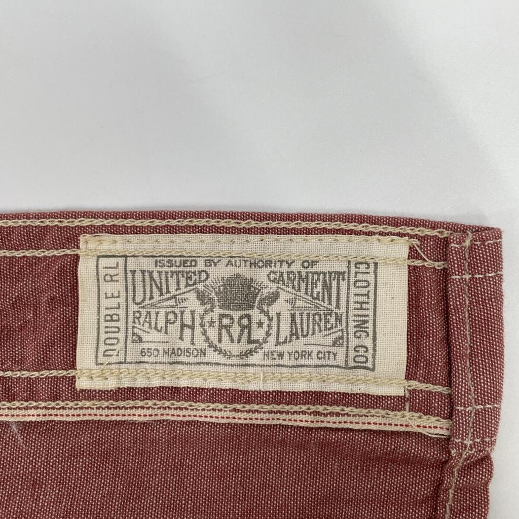 RRL Red 25 Stainless Steel Selvedge Detail Chambray Work Shirt tops S RedUsed