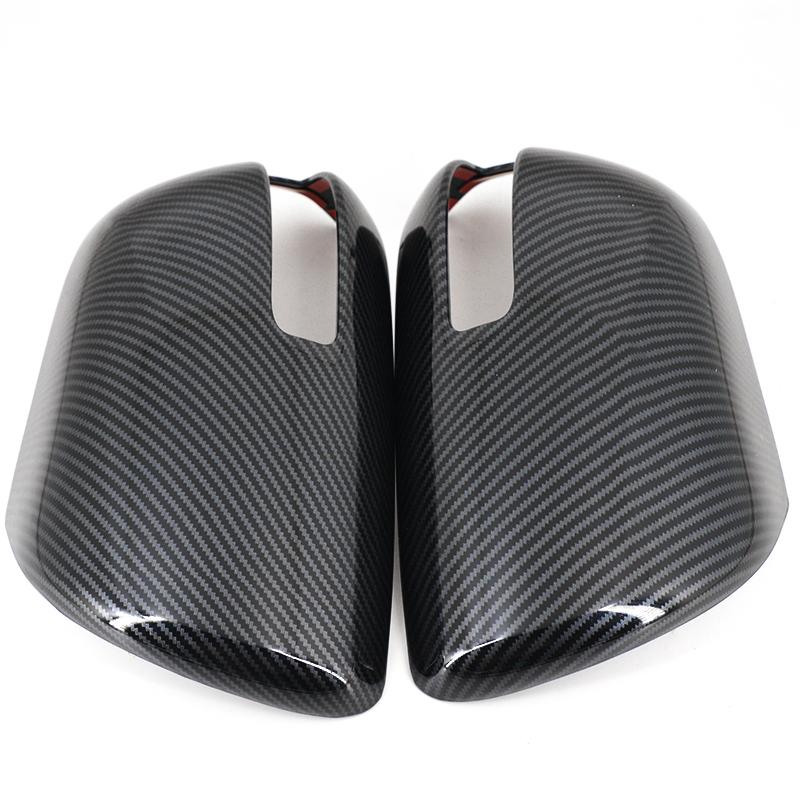 For TOYOTA Hilux Vigo 2004-2015 car Black carbon fibre Rearview mirror cover trim 2005 2006 2007 2008 2009 2011 2012 2013 2014