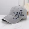 New Big Head Circumference Letter Embroidery Baseball Cap Summer Fashion Versatile Sun Protection Show Face Small Tide Brand Cap
