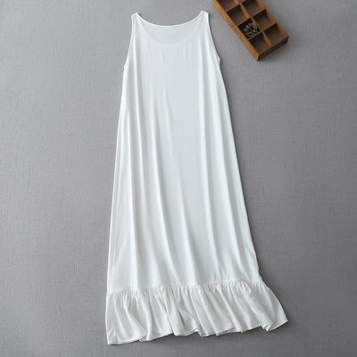 Fresh Round Neck Sleeveless Vest Skirt Women's 2025 Summer New Loose and Thin Temperament Bottoming Dress