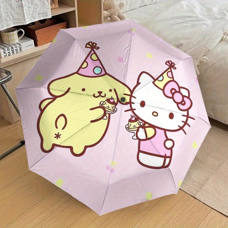 1pc Hello Kitty Birthday Celebration Umbrella with Plastic Handle,Suitable for All Seasons Home Travel Outdoor UmbrellaSanlio564