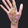 Cute Animals Dog Keyring Bag Pendant Crystal Keychain Fashion Chihuahua Keychain  Women Girls