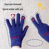 Korean Style Winter Touchscreen Knitted Gloves - Cute, Warm, Cold-Proof for Female Students & Cycling