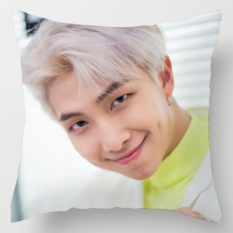 Cozy 45cm Kpop Bts Bangtan Boys Cushion Cover Decorative Soft Pillow Case For Home