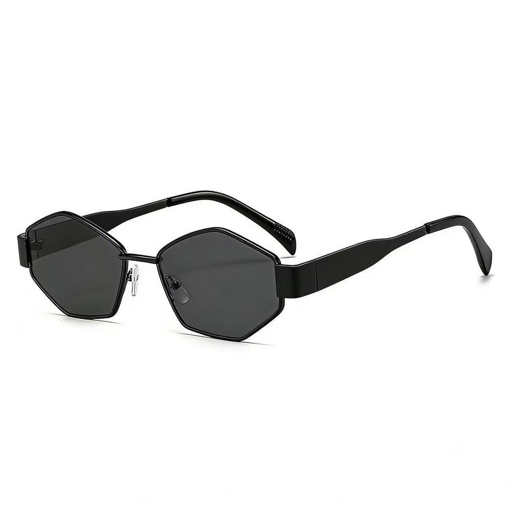 Arc de Triomphe Oval Metal Sunglasses: Women's Fashionable Street Style Sunshade Glasses