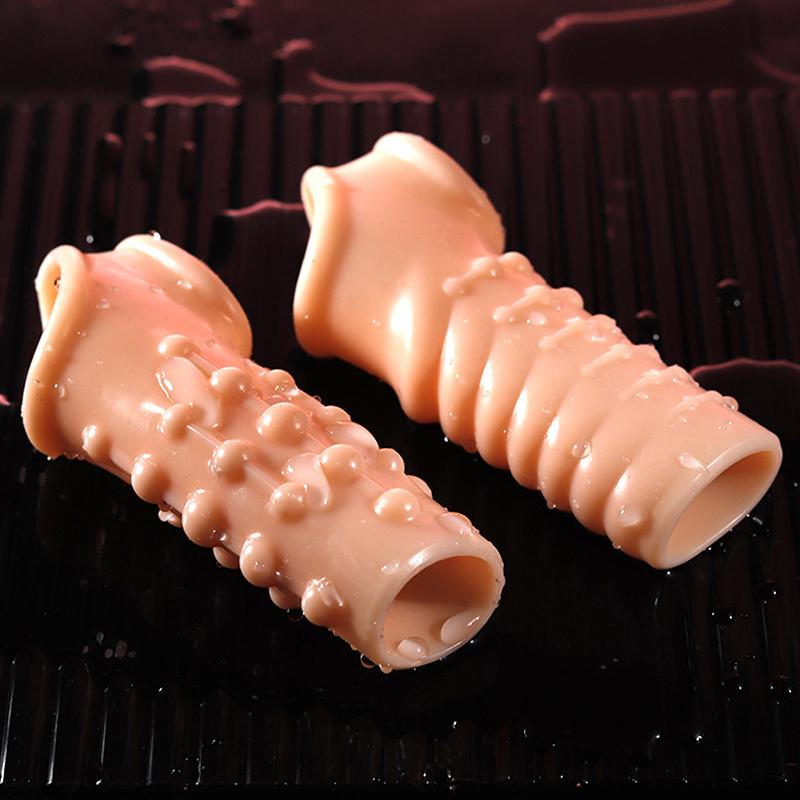 Penis Ring Extension Sleeve Reusable Cock Rings Delay Ejaculation Condoms Male Penis Sex Toys For Men Adult 18 No Vibrator