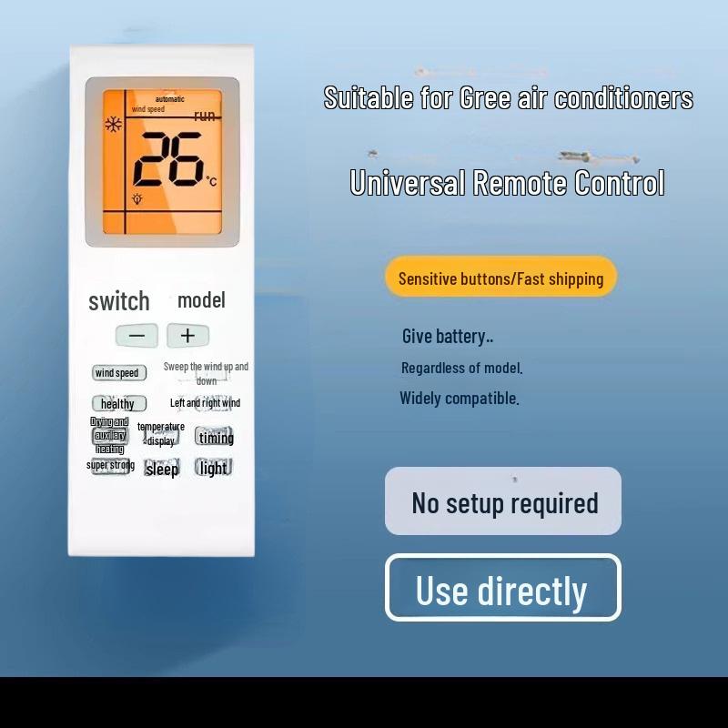 Universal Air Conditioner Remote Control for Gree, Midea, Hualing, Haier, Handian, Chigo, and More Major Brands