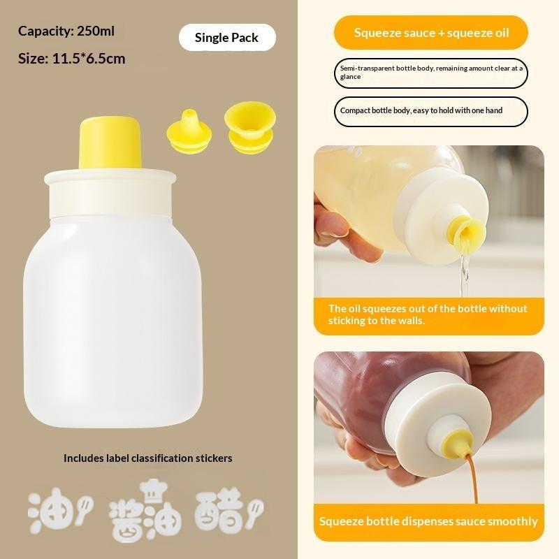 1/2Pcs BPA Free Kitchen Squeeze Oil Dispenser Leakproof Sauce Container for Home Restaurant Cooking Supplies