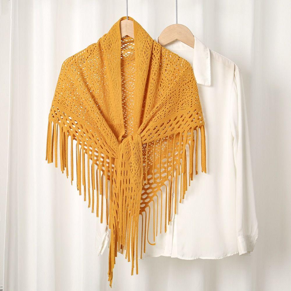 Wraps Tassels Shawl Cloak Hollow Out Scarves Retro Waistband Summer